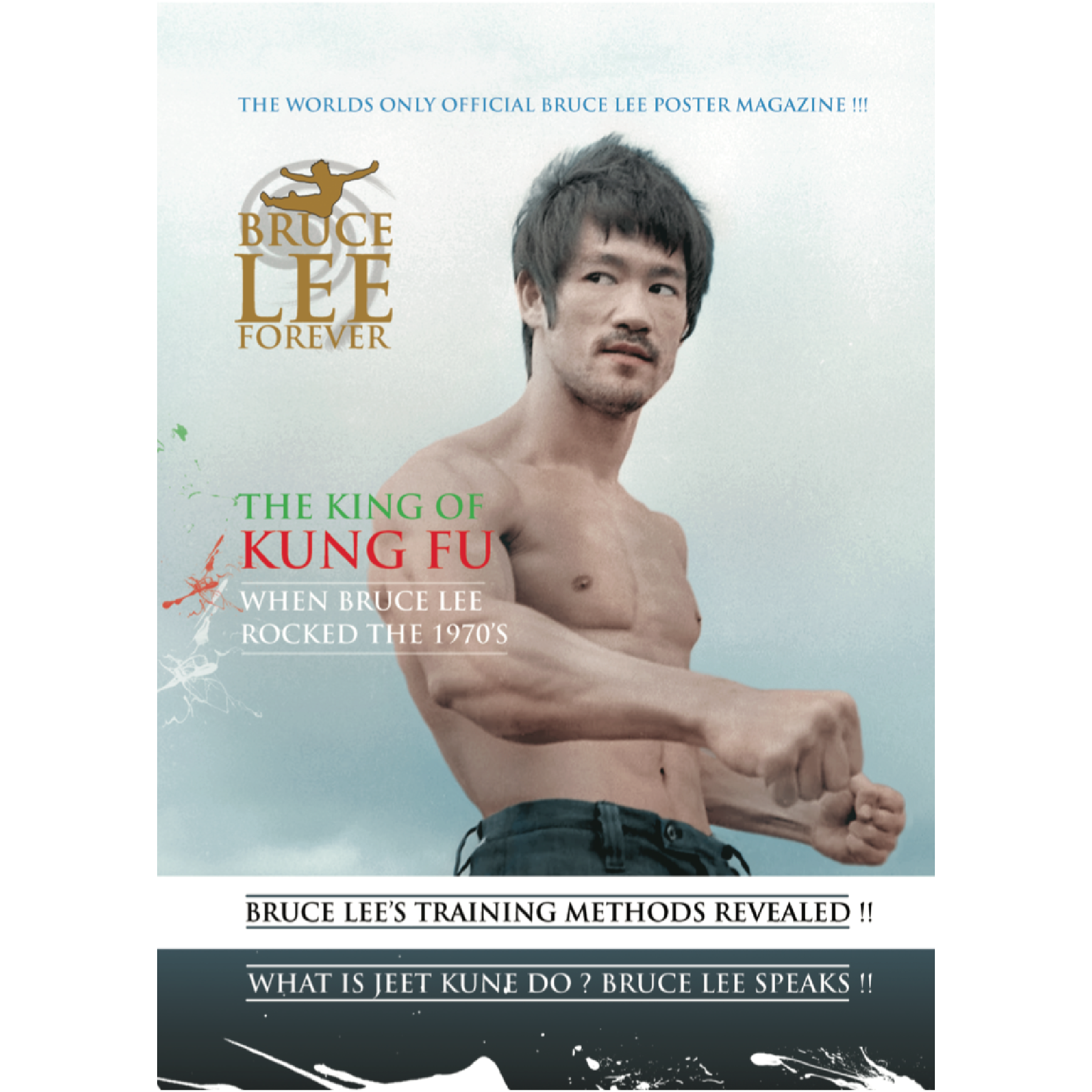 BRUCE LEE FOREVER Poster Magazine King of Kung Fu Bruce Lee Club