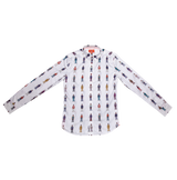 #SEMRM-001 Emanate Meili x Bruce Lee Club x Raphael Ma - Men's Shirt with Bruce Lee Art Prints (White) - Bruce Lee Club