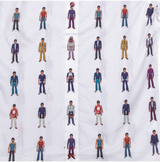 #SEMRM-001 Emanate Meili x Bruce Lee Club x Raphael Ma - Men's Shirt with Bruce Lee Art Prints (White) - Bruce Lee Club