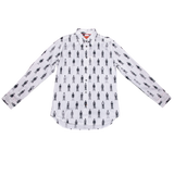 #SEMRM-003 Emanate Meili x Bruce Lee Club x Raphael Ma - Men's Shirt with Bruce Lee Art Prints (Black&White) - Bruce Lee Club