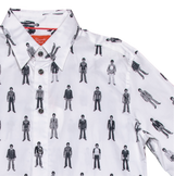 #SEMRM-003 Emanate Meili x Bruce Lee Club x Raphael Ma - Men's Shirt with Bruce Lee Art Prints (Black&White) - Bruce Lee Club