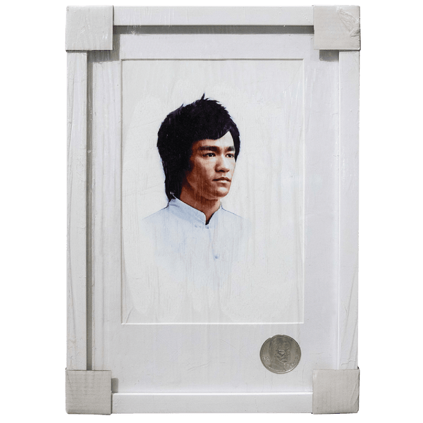 Bruce Lee Statue 3D Photo Frame with Commemorative Coins