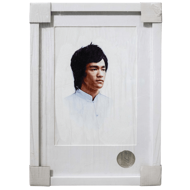 Bruce Lee Statue 3D Photo Frame with Commemorative Coins - Bruce Lee Club