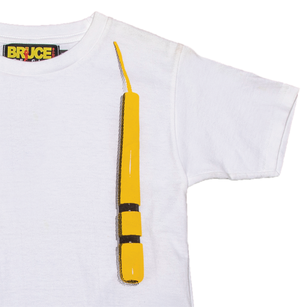 #T005 Bruce Lee Club Production Yellow Nunchaku Printed Kidswear T-shirt - Bruce Lee Club
