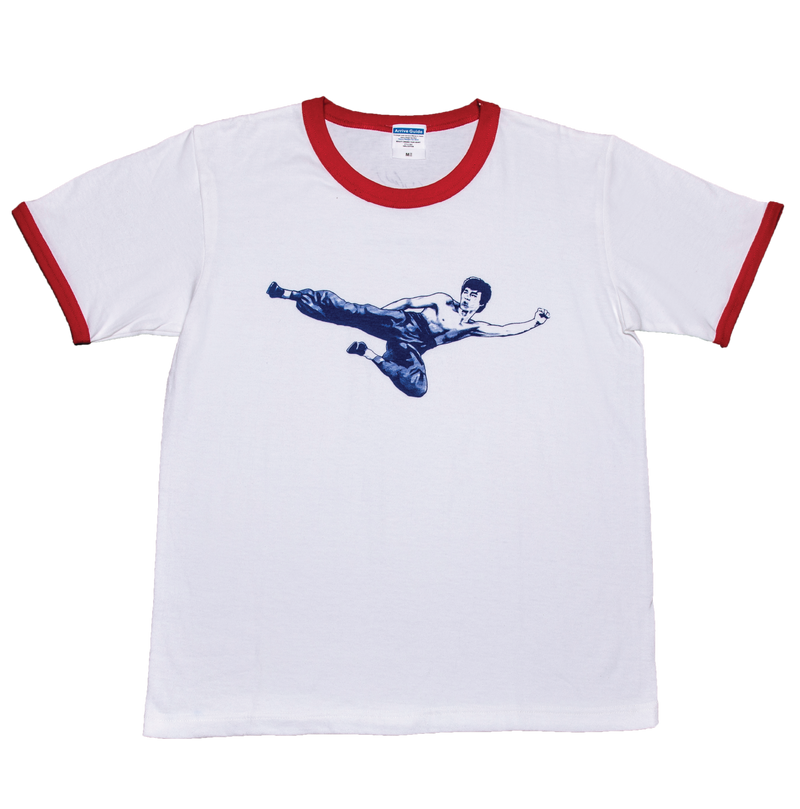 #T007 「1972年李小龍工作團隊服」復刻版 紅色圓領短袖童裝T恤