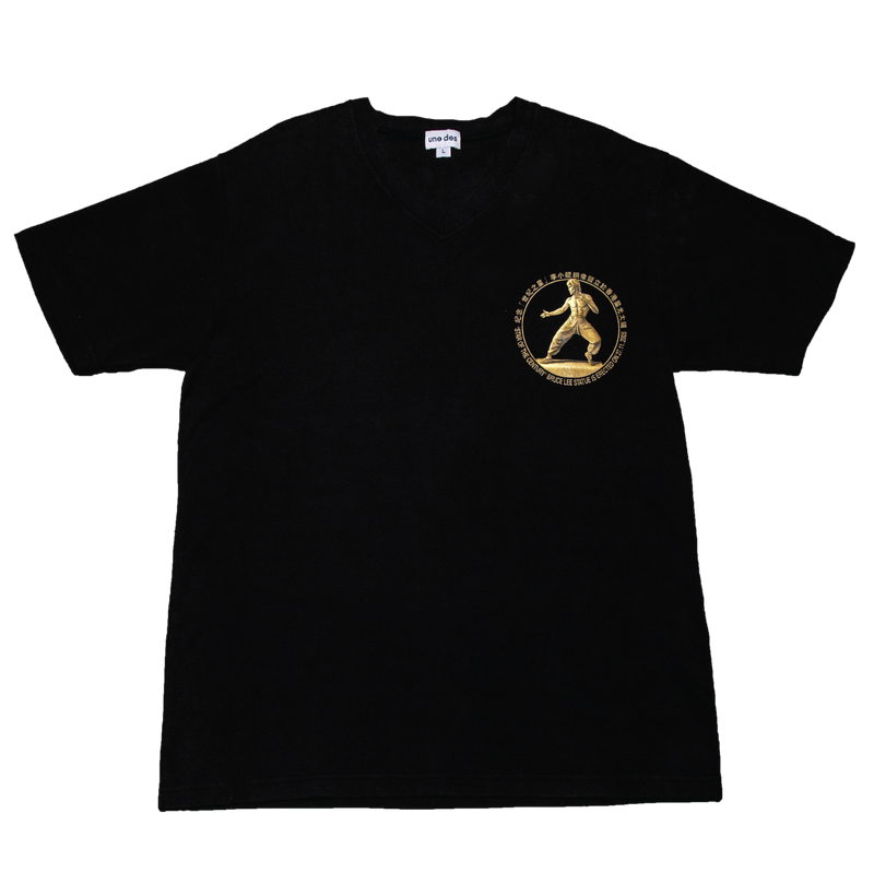 #T013 'Star of the Century' Bruce Lee Statue Erection Commemorative T-shirt - Bruce Lee Club