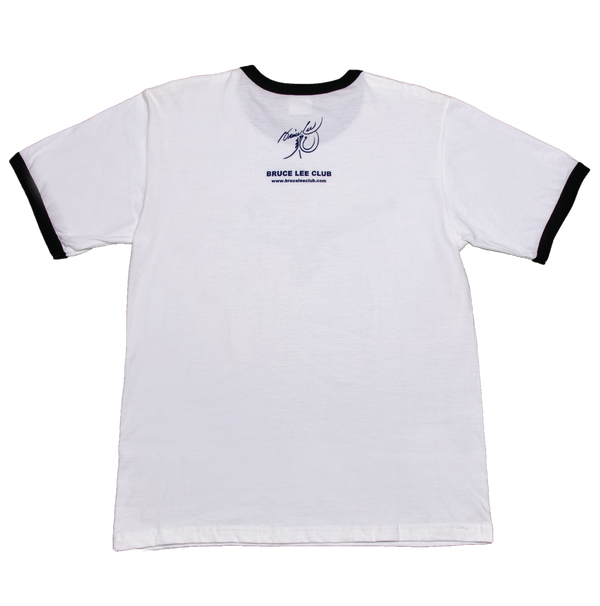 #T016 Way of the Dragon Film Crew Remake Black Round-neck T-shirt (Navy Print) - Bruce Lee Club