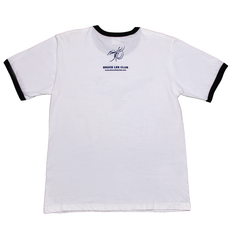 #T016 Way of the Dragon Film Crew Remake Black Round-neck T-shirt (Navy Print) - Bruce Lee Club