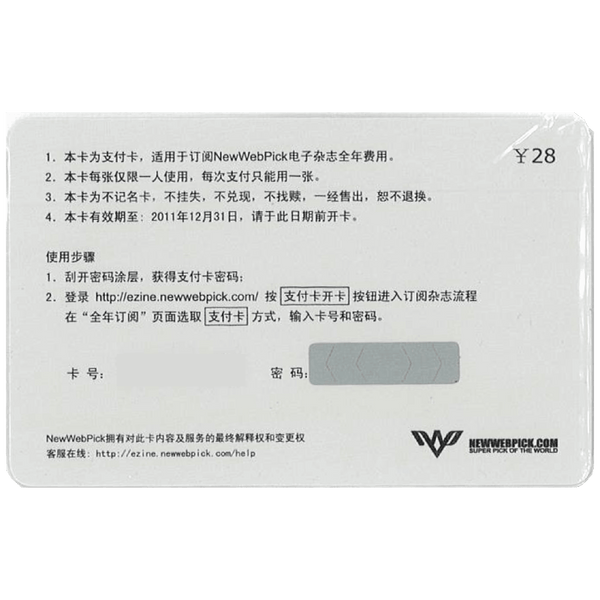 NewWebPick Prepaid Cards Collection - Bruce Lee Style (2 pcs 1 set) - Bruce Lee Club